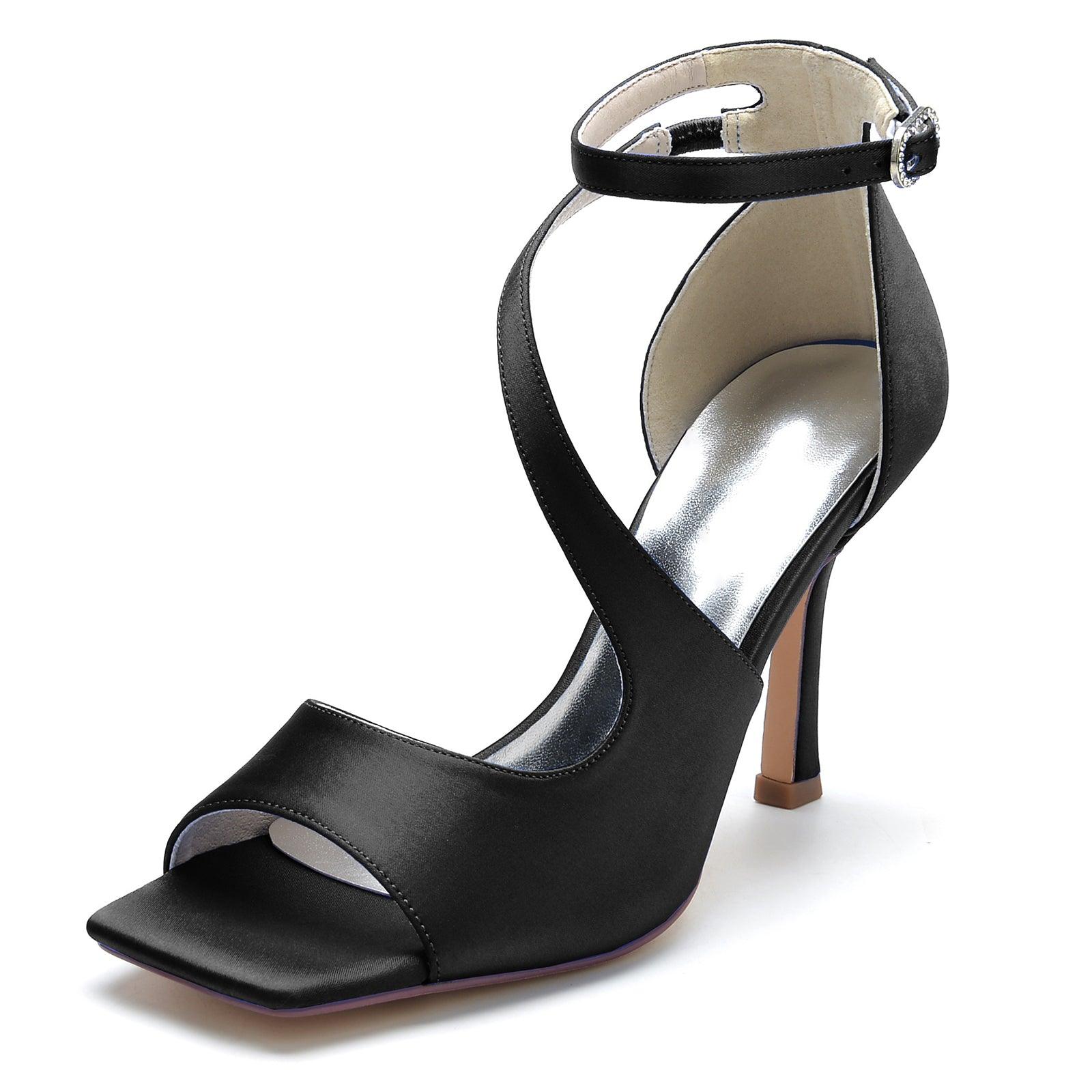 Stiletto Heel 9.5cm Silk-Like Shoes CK0394 - COCOMELODY