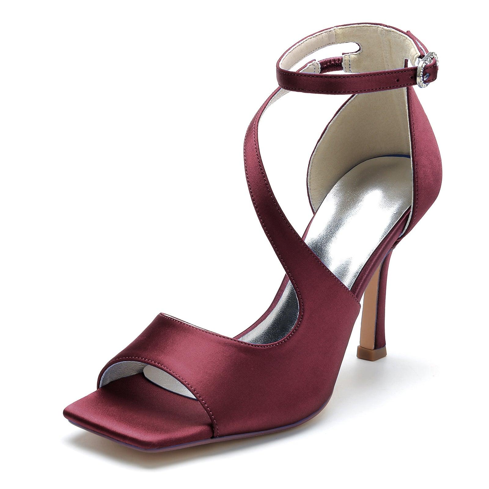 Stiletto Heel 9.5cm Silk-Like Shoes CK0394 - COCOMELODY