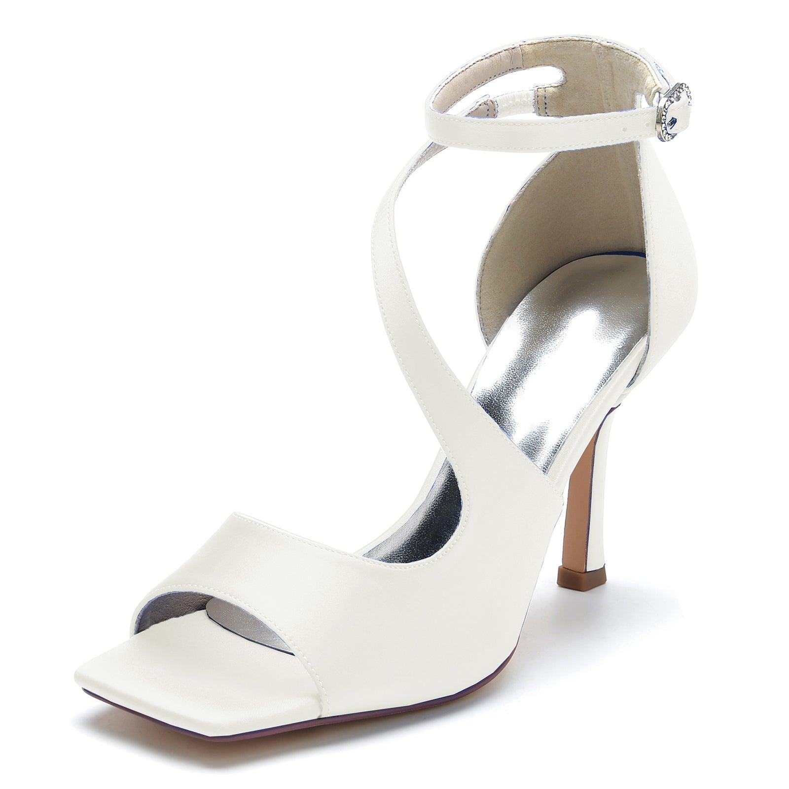 Stiletto Heel 9.5cm Silk-Like Shoes CK0394 - COCOMELODY