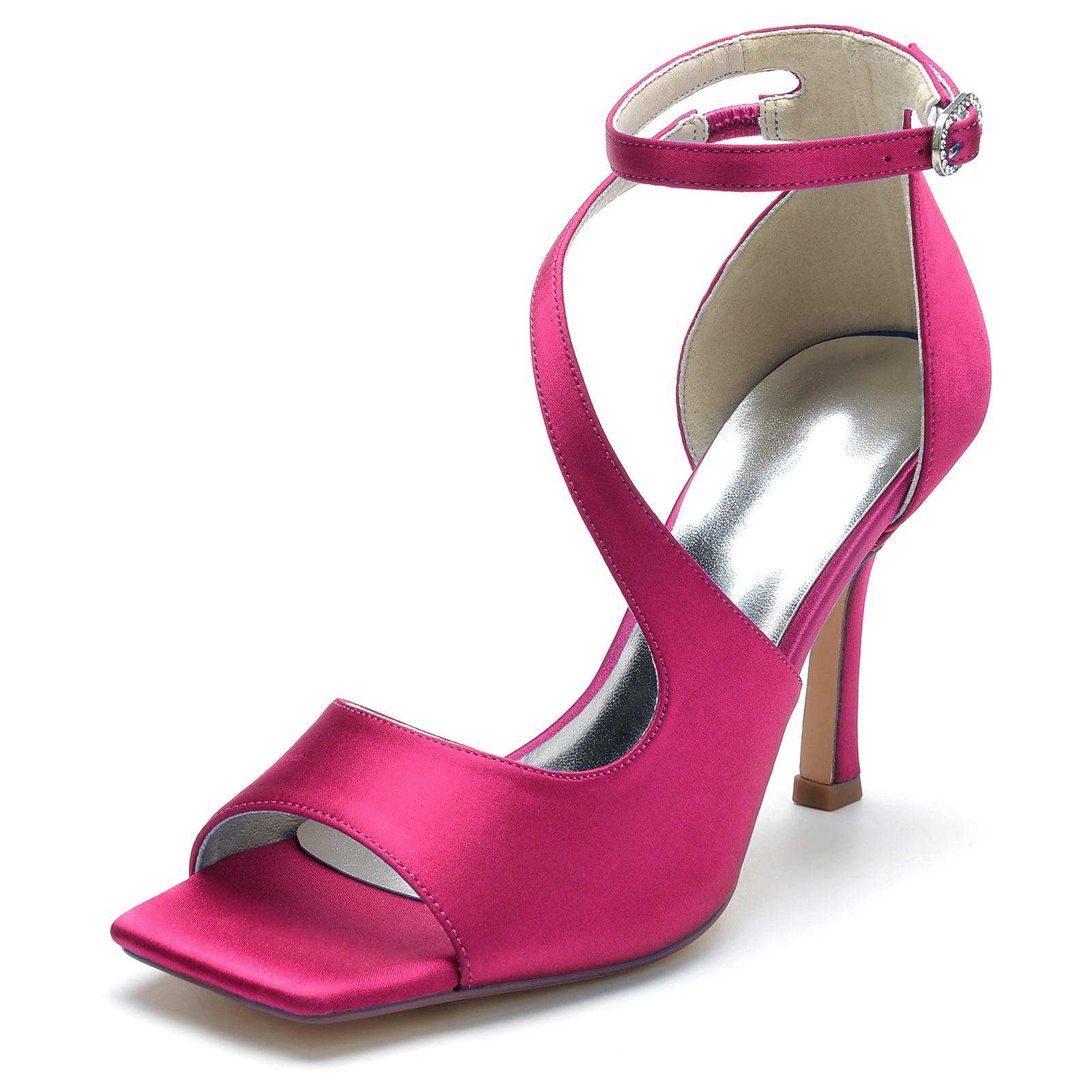 Stiletto Heel 9.5cm Silk-Like Shoes CK0394 - COCOMELODY