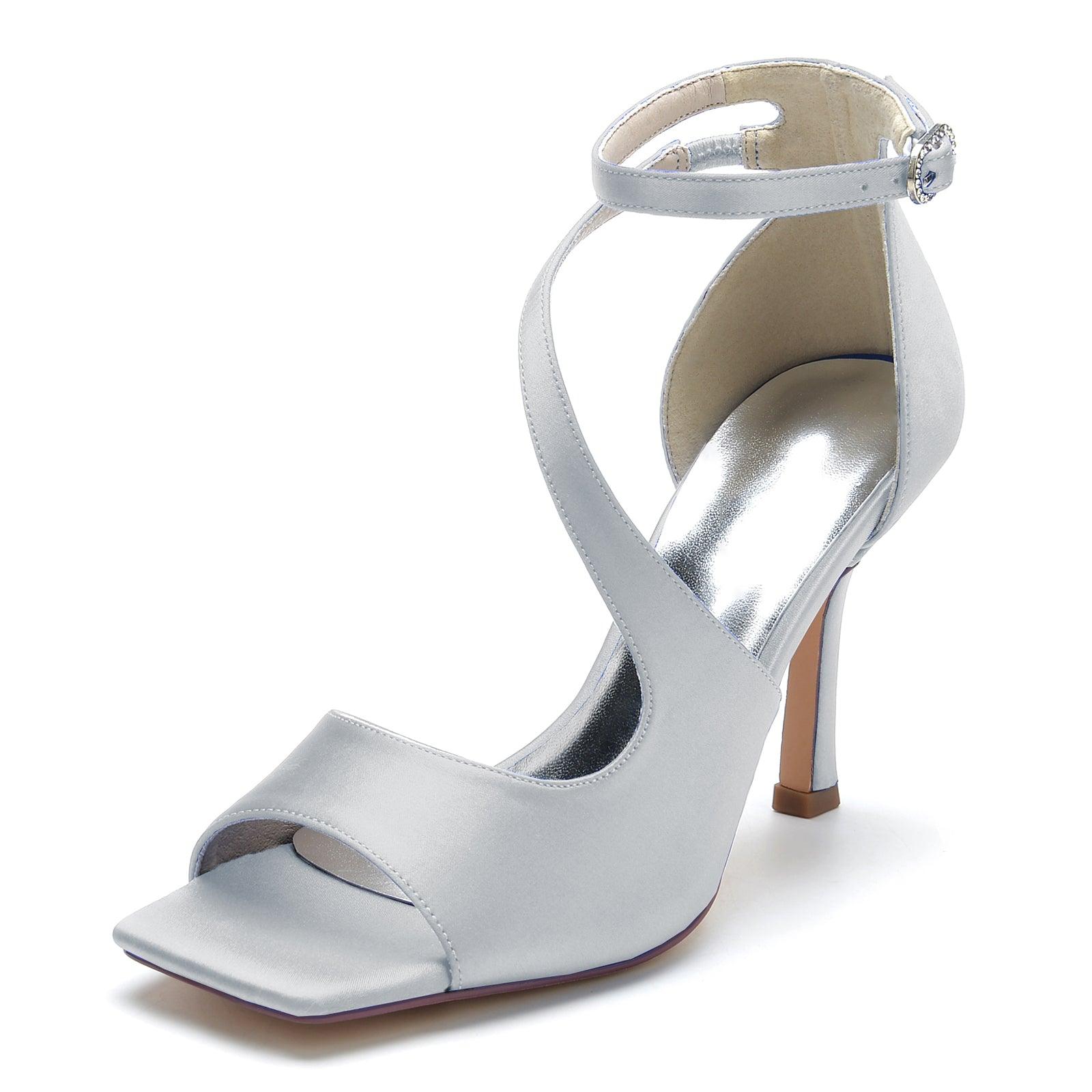 Stiletto Heel 9.5cm Silk-Like Shoes CK0394 - COCOMELODY