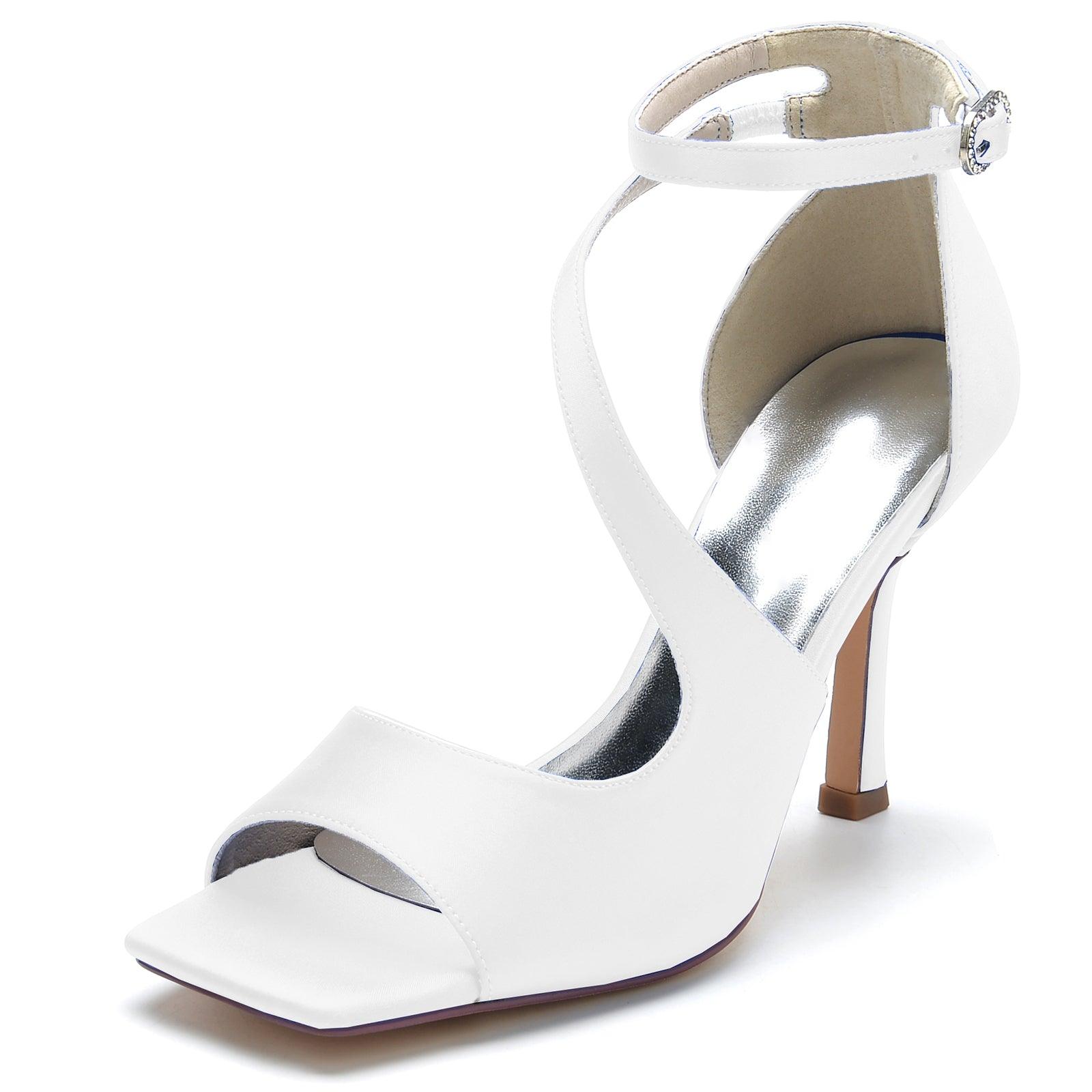 Stiletto Heel 9.5cm Silk-Like Shoes CK0394 - COCOMELODY