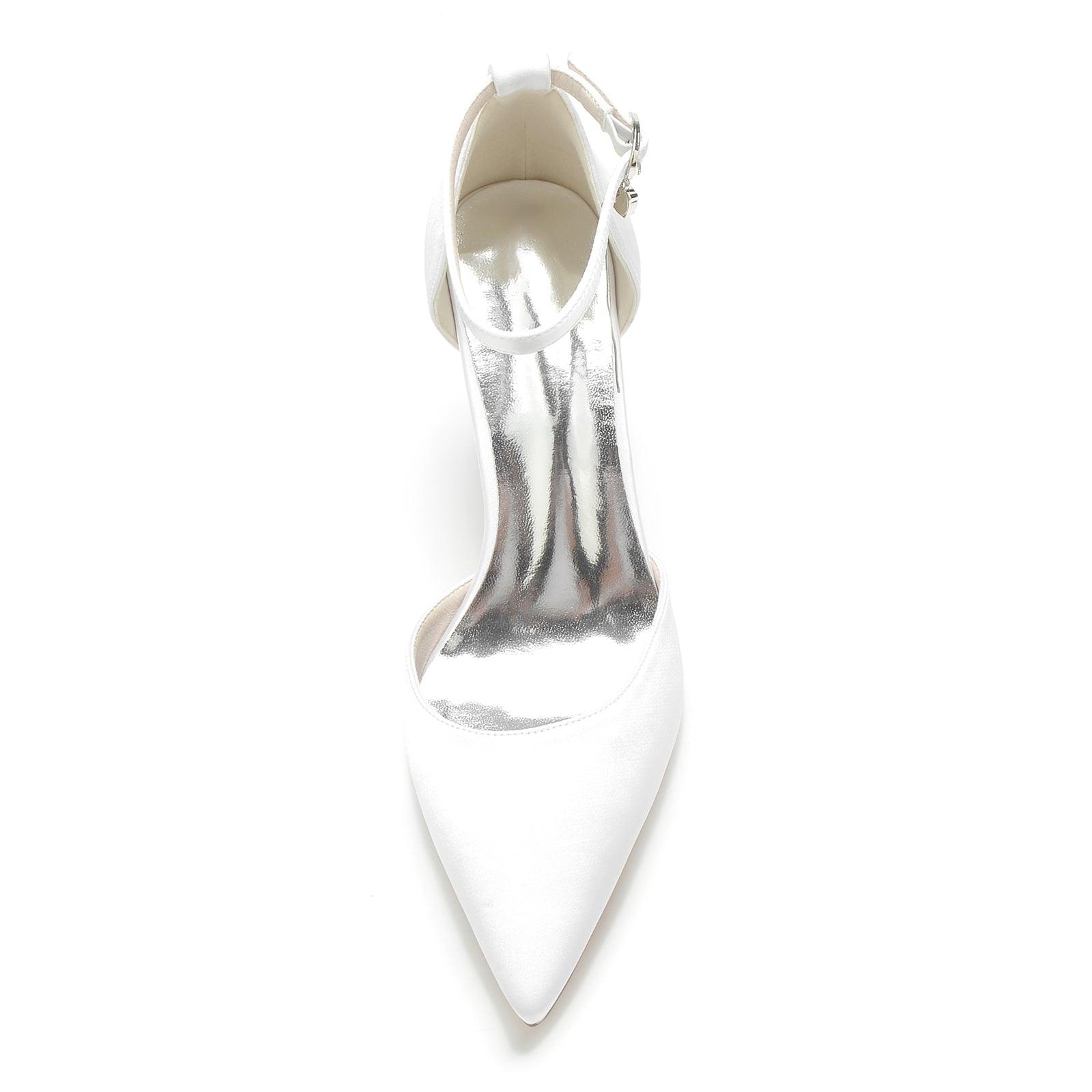 Chunky Heel 8.5cm Silk-Like Shoes CK0401 - COCOMELODY