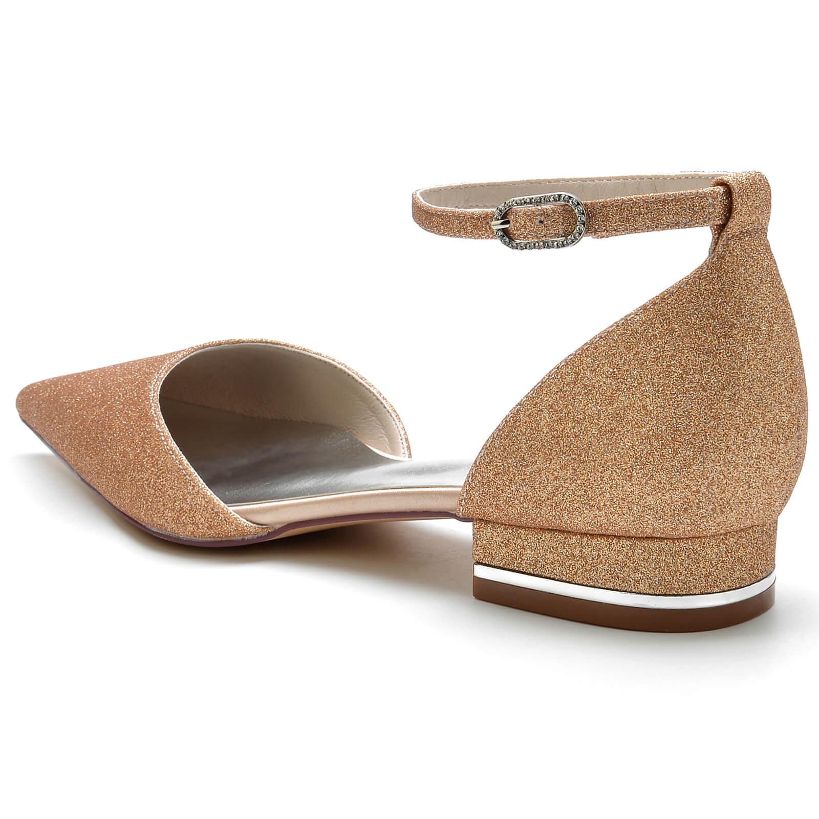 Flat Heel 2.5cm Glitter Shoes CK0408 - COCOMELODY