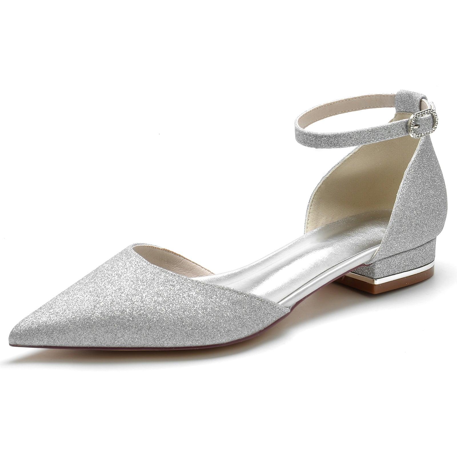 Flat Heel 2.5cm Glitter Shoes CK0408 - COCOMELODY