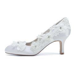 Chunky Heel 6cm Silk-Like Shoes CK0413 - COCOMELODY