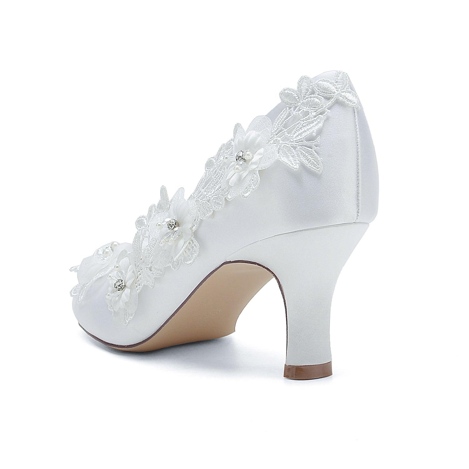 Chunky Heel 6cm Silk-Like Shoes CK0413 - COCOMELODY