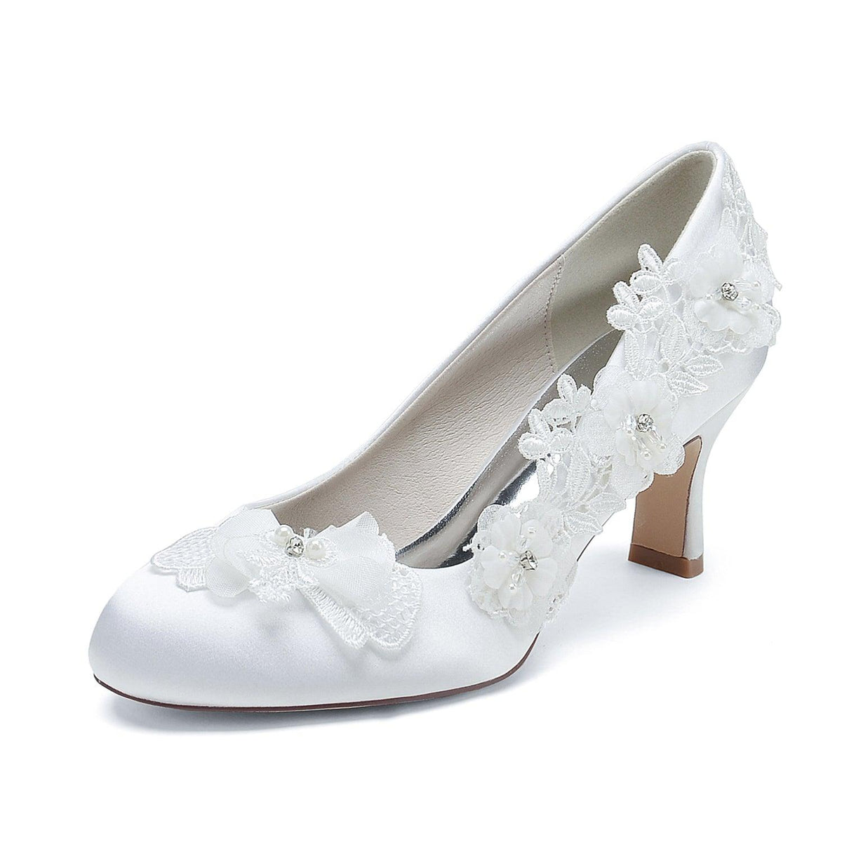 Chunky Heel 6cm Silk-Like Shoes CK0413 - COCOMELODY
