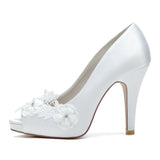 Stiletto Heel 10cm Silk-Like Shoes CK0416 - COCOMELODY