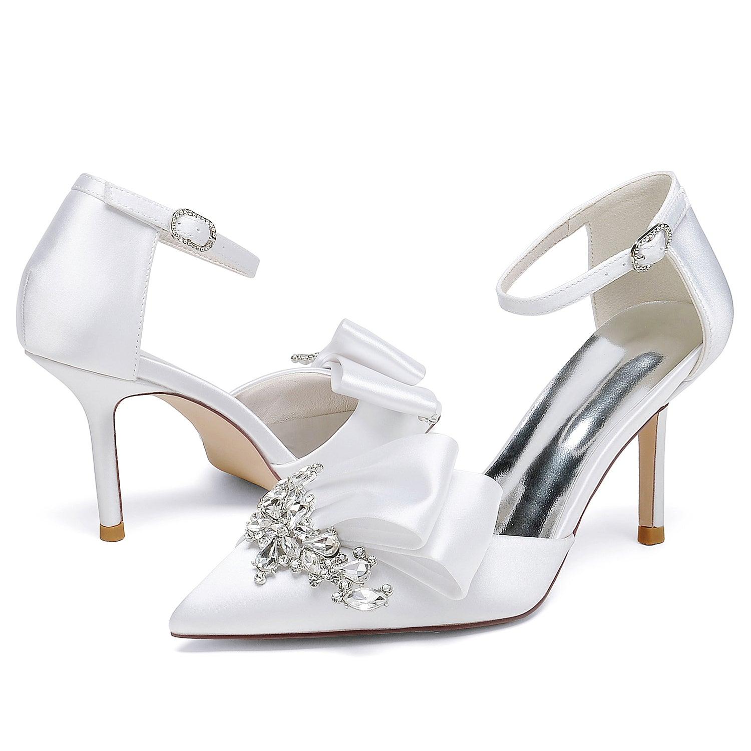 Stiletto Heel 8.5cm Silk-Like Shoes CK0417 - COCOMELODY