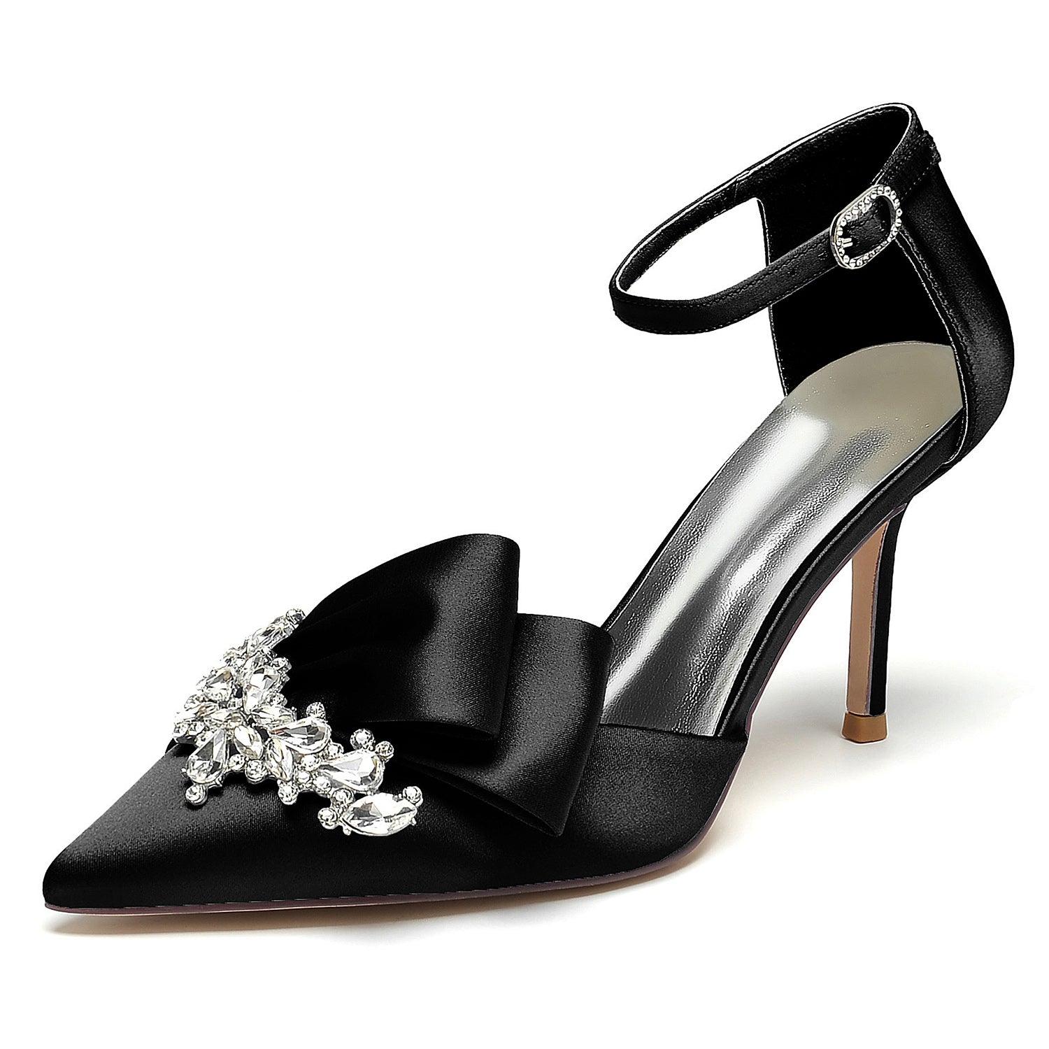 Stiletto Heel 8.5cm Silk-Like Shoes CK0417 - COCOMELODY