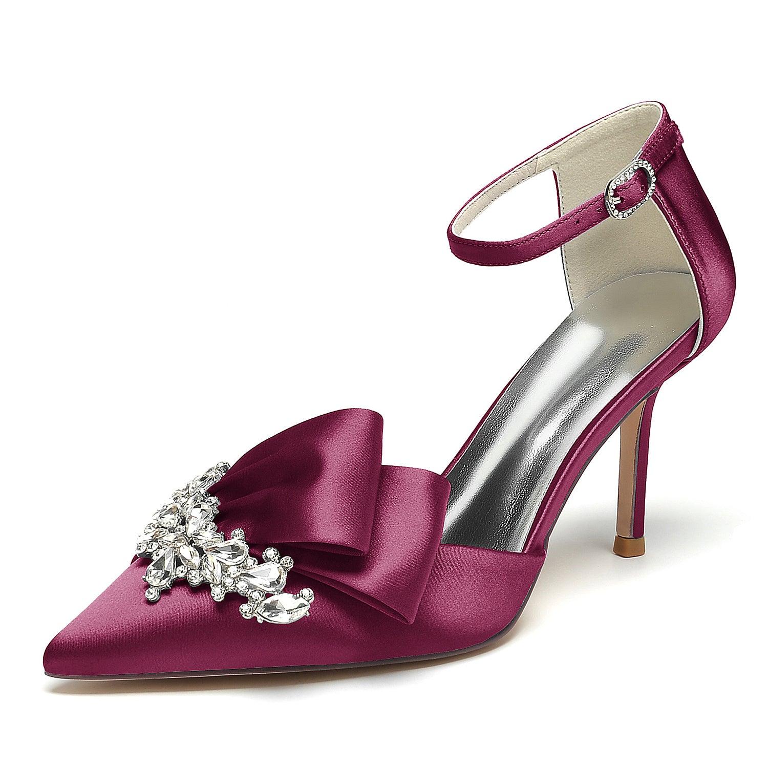 Stiletto Heel 8.5cm Silk-Like Shoes CK0417 - COCOMELODY