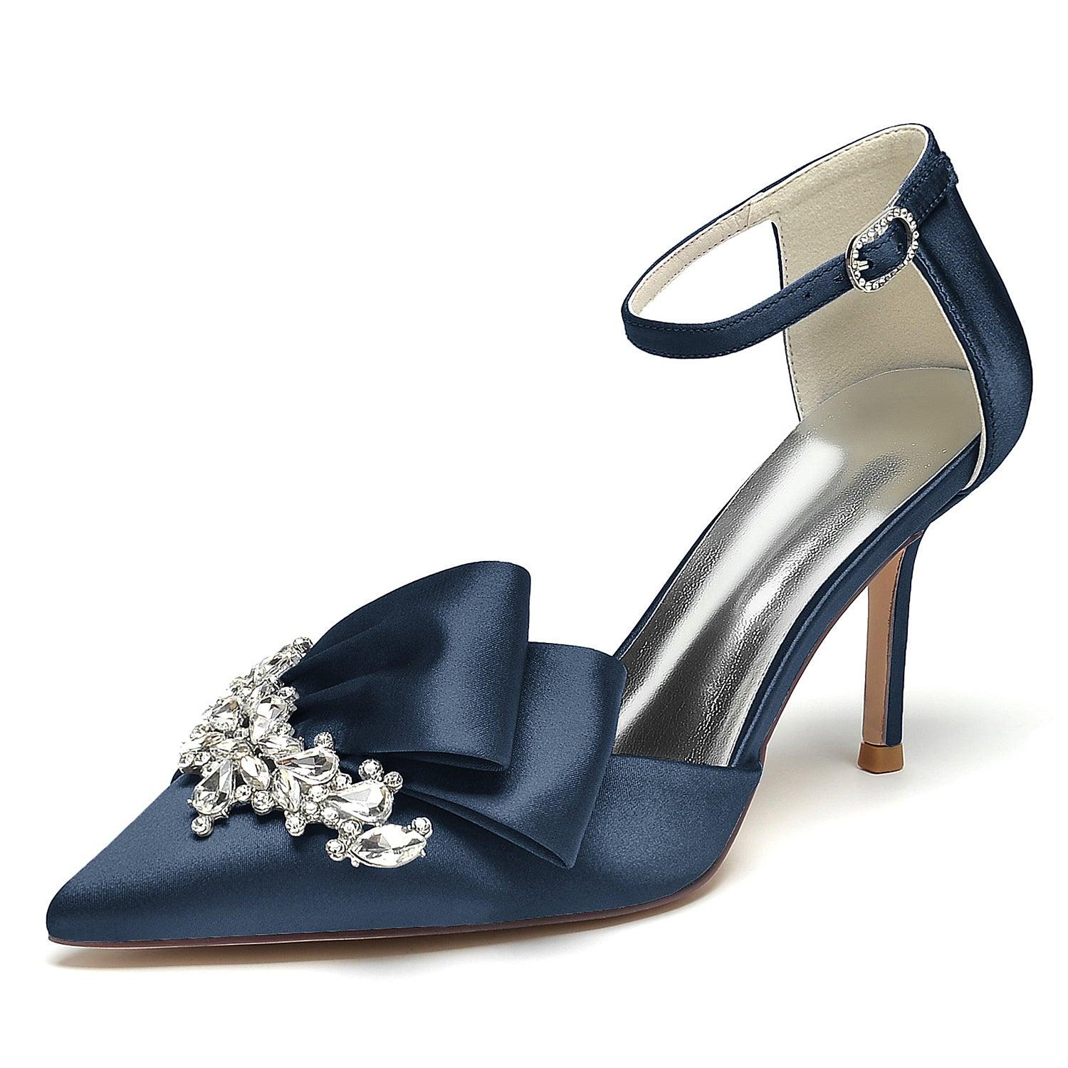 Stiletto Heel 8.5cm Silk-Like Shoes CK0417 - COCOMELODY