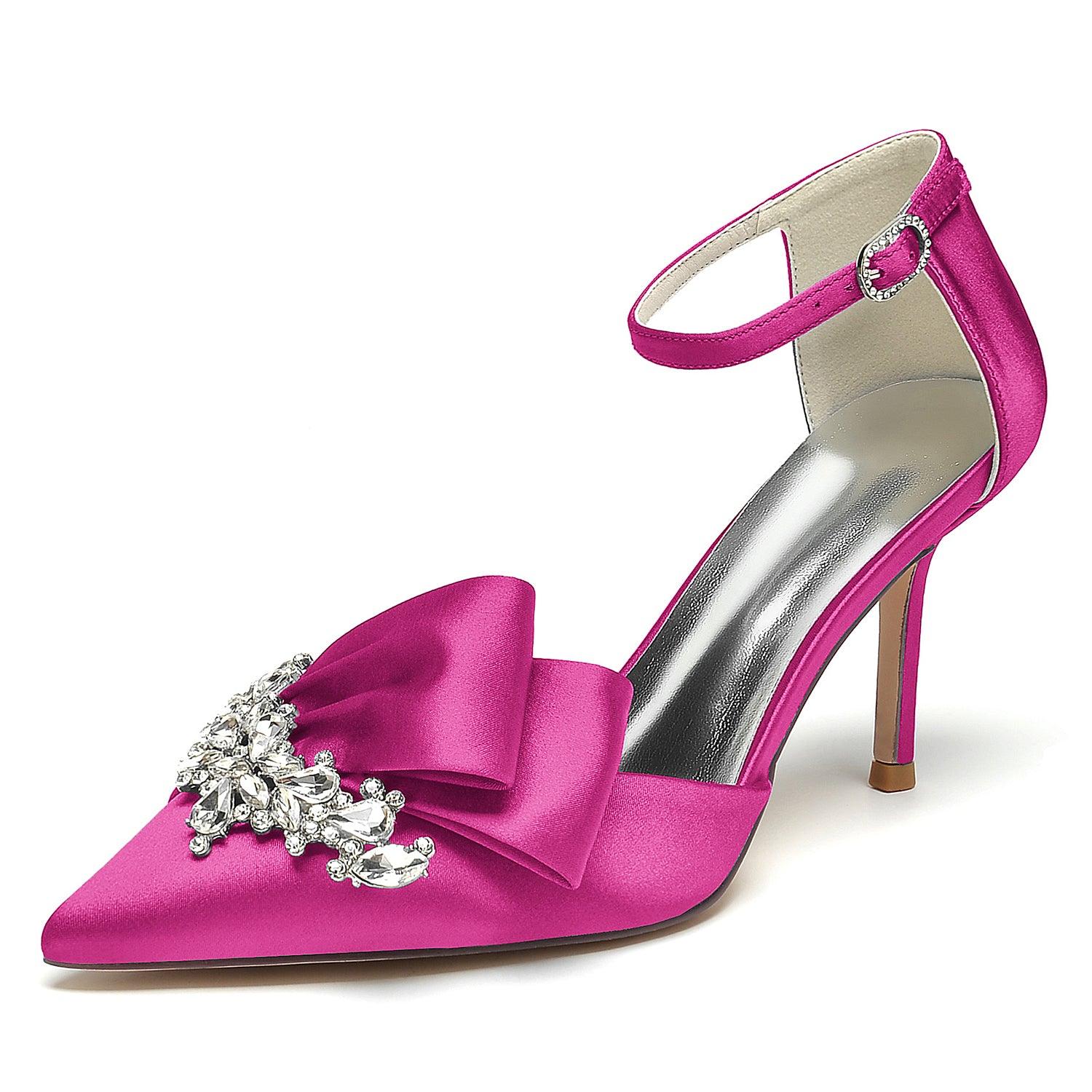 Stiletto Heel 8.5cm Silk-Like Shoes CK0417 - COCOMELODY