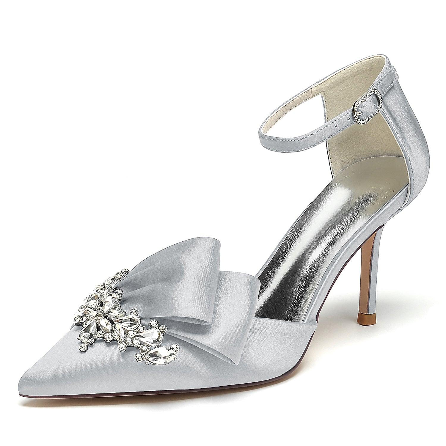 Stiletto Heel 8.5cm Silk-Like Shoes CK0417 - COCOMELODY
