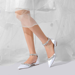Flat Heel 2.5cm Silk-Like Shoes CK0418 - COCOMELODY