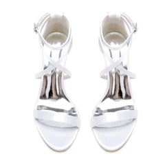 Chunky Heel 8.5cm Silk-Like Shoes CK0427 - COCOMELODY