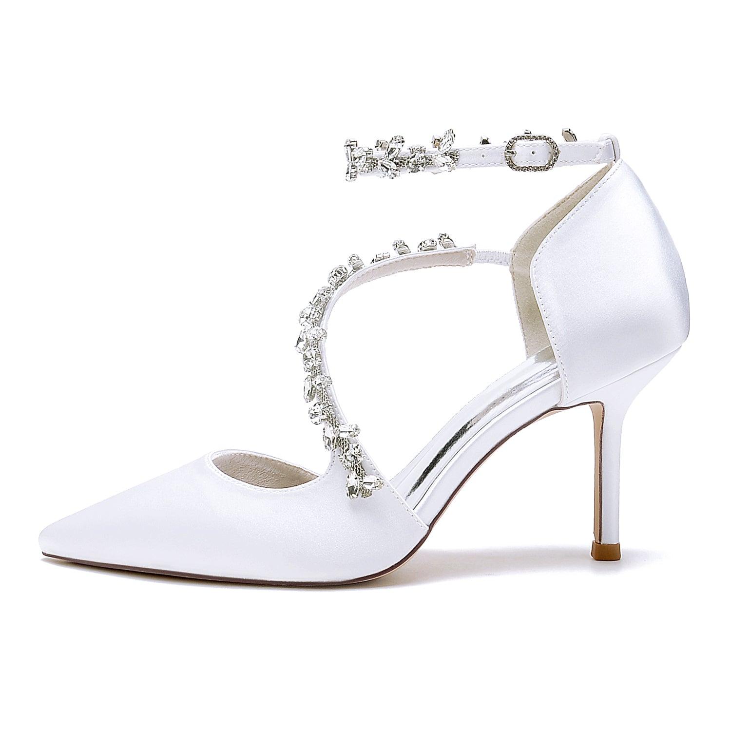 Stiletto Heel 8.5cm Silk-Like Shoes CK0432 - COCOMELODY