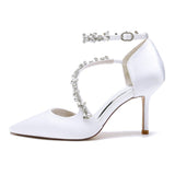 Stiletto Heel 8.5cm Silk-Like Shoes CK0432 - COCOMELODY