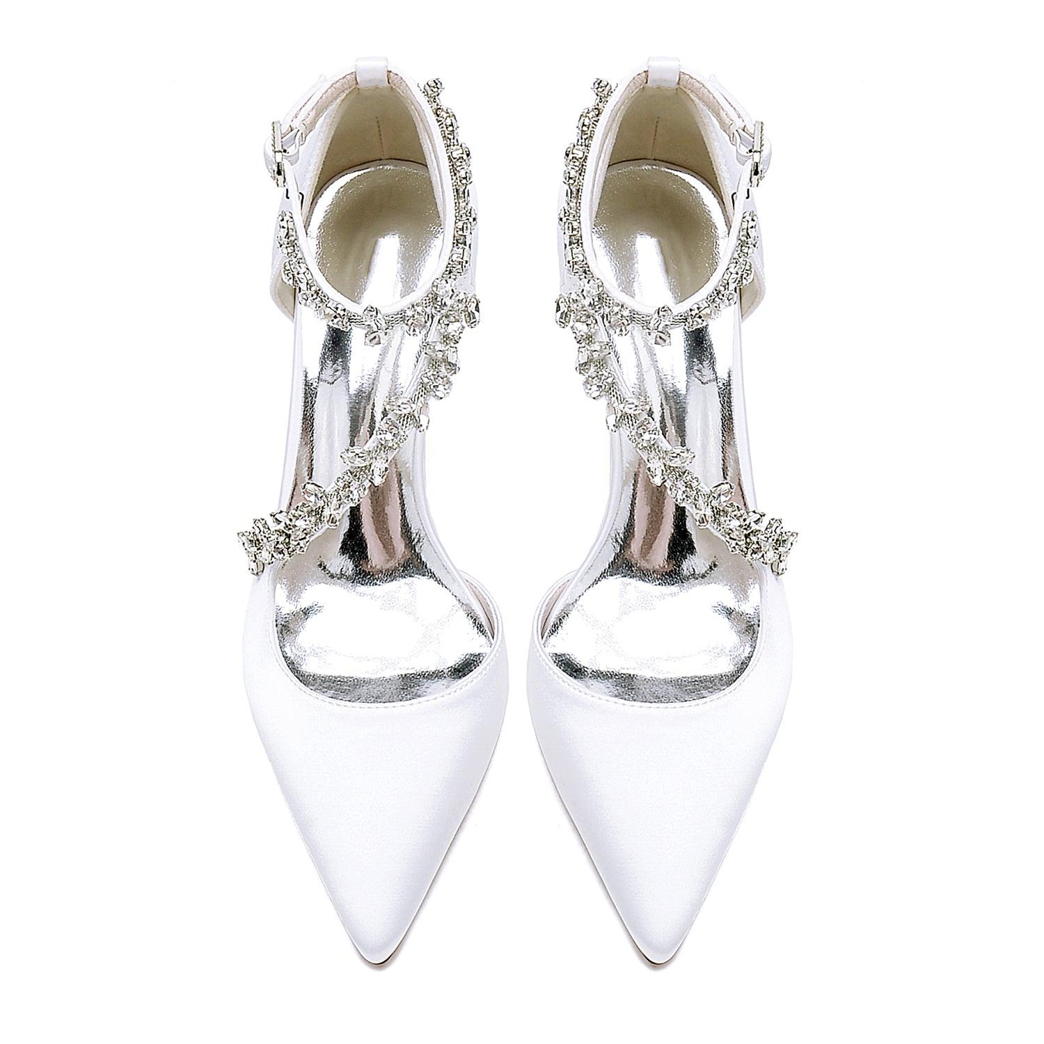 Stiletto Heel 8.5cm Silk-Like Shoes CK0432 - COCOMELODY