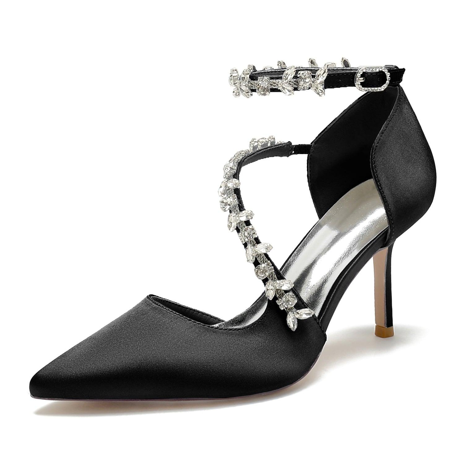 Stiletto Heel 8.5cm Silk-Like Shoes CK0432 - COCOMELODY