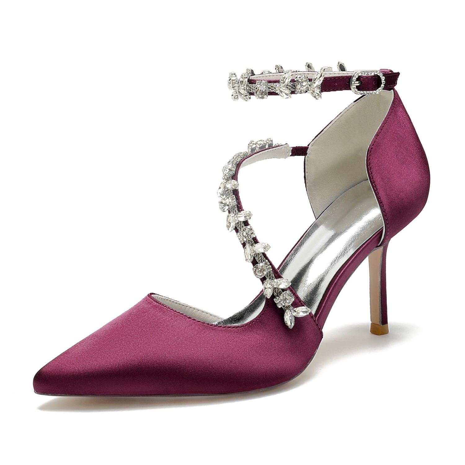 Stiletto Heel 8.5cm Silk-Like Shoes CK0432 - COCOMELODY
