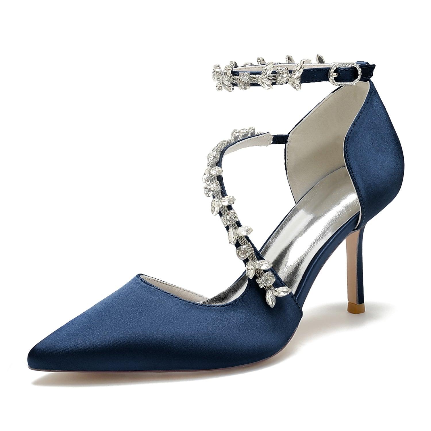 Stiletto Heel 8.5cm Silk-Like Shoes CK0432 - COCOMELODY