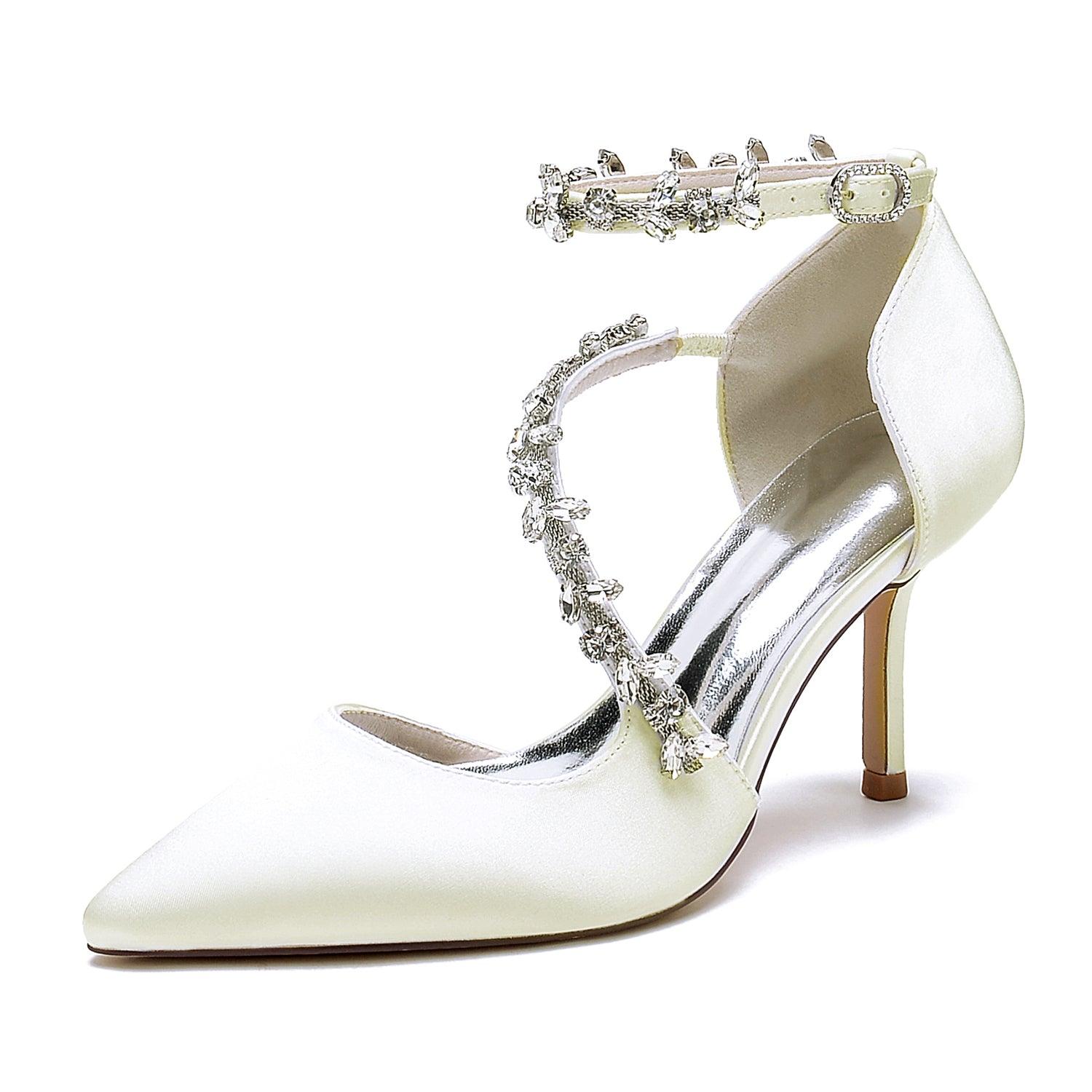 Stiletto Heel 8.5cm Silk-Like Shoes CK0432 - COCOMELODY