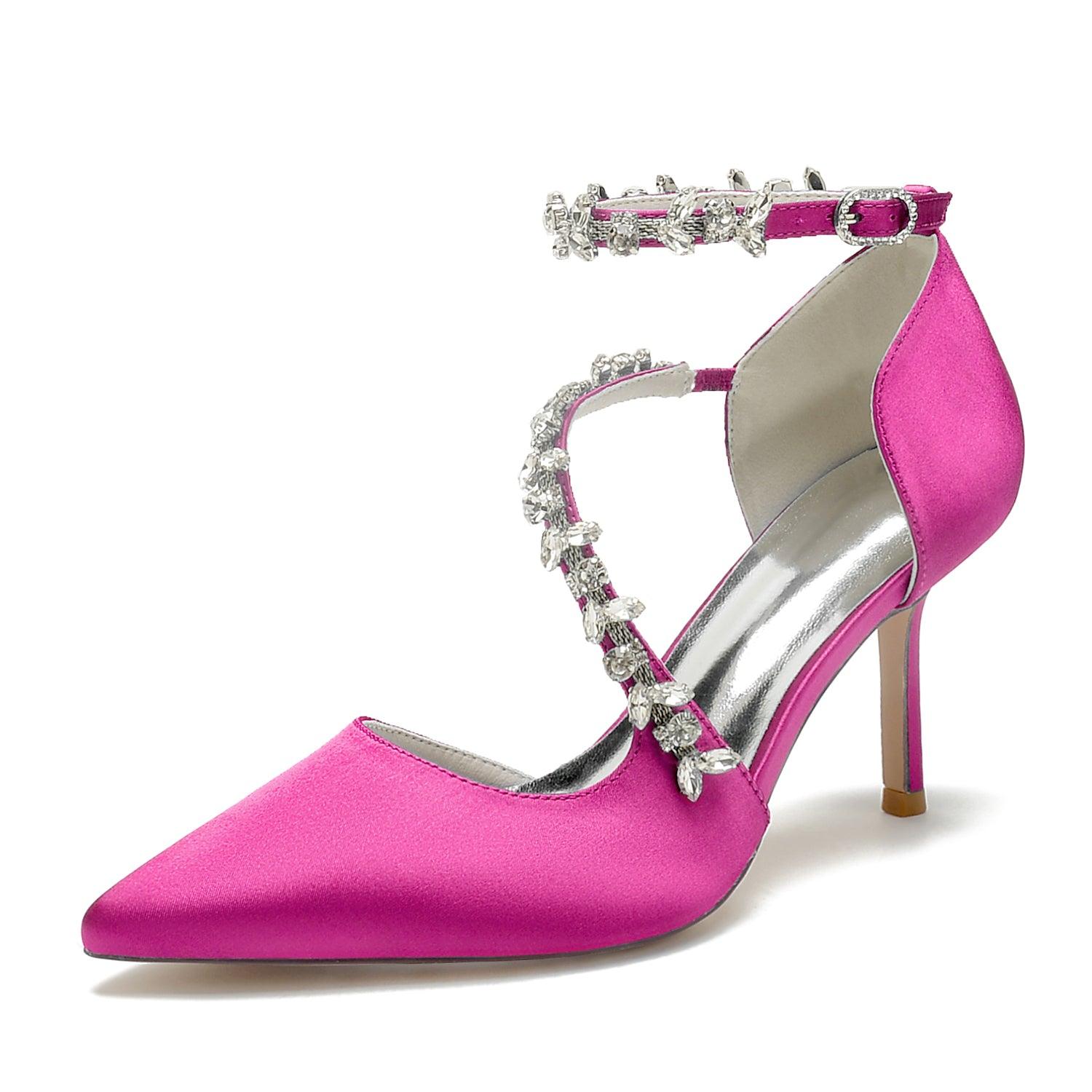 Stiletto Heel 8.5cm Silk-Like Shoes CK0432 - COCOMELODY