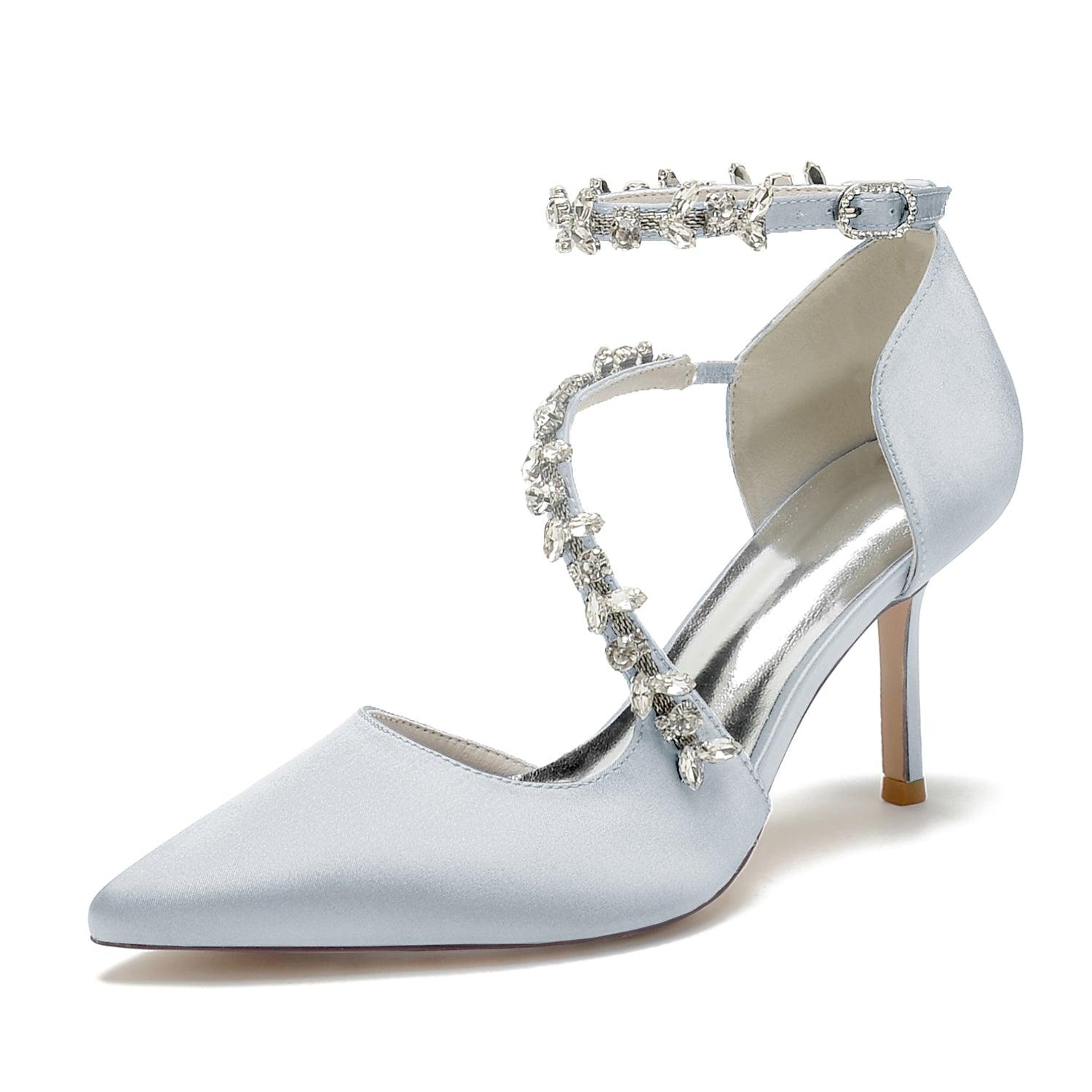 Stiletto Heel 8.5cm Silk-Like Shoes CK0432 - COCOMELODY