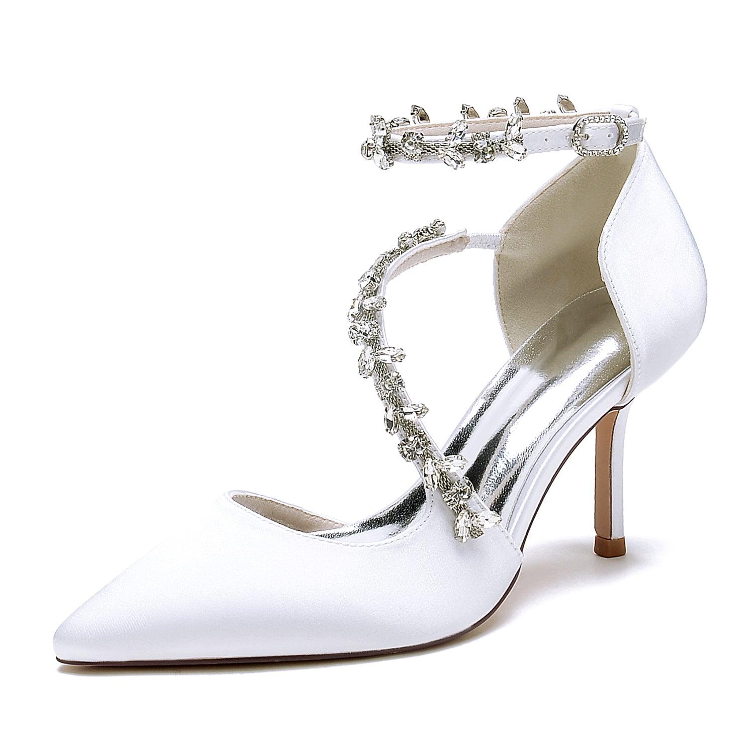 Stiletto Heel 8.5cm Silk-Like Shoes CK0432 - COCOMELODY