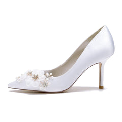 Stiletto Heel 8.5cm Silk-Like Shoes CK0433 - COCOMELODY