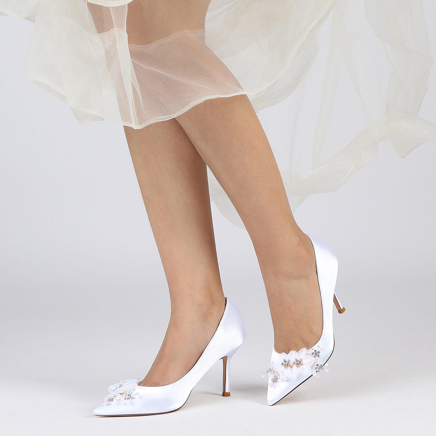 Stiletto Heel 8.5cm Silk-Like Shoes CK0433 - COCOMELODY