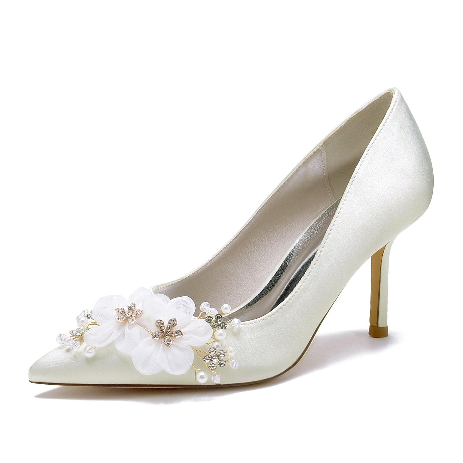 Stiletto Heel 8.5cm Silk-Like Shoes CK0433 - COCOMELODY