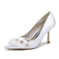 Stiletto Heel 8.5cm Silk-Like Shoes CK0433 - COCOMELODY