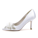 Stiletto Heel 8.5cm Silk-Like Shoes CK0441 - COCOMELODY