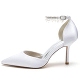 Stiletto Heel 8.5cm Silk-Like Shoes CK0442 - COCOMELODY