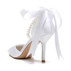 Stiletto Heel 8.5cm Silk-Like Shoes CK0444 - COCOMELODY