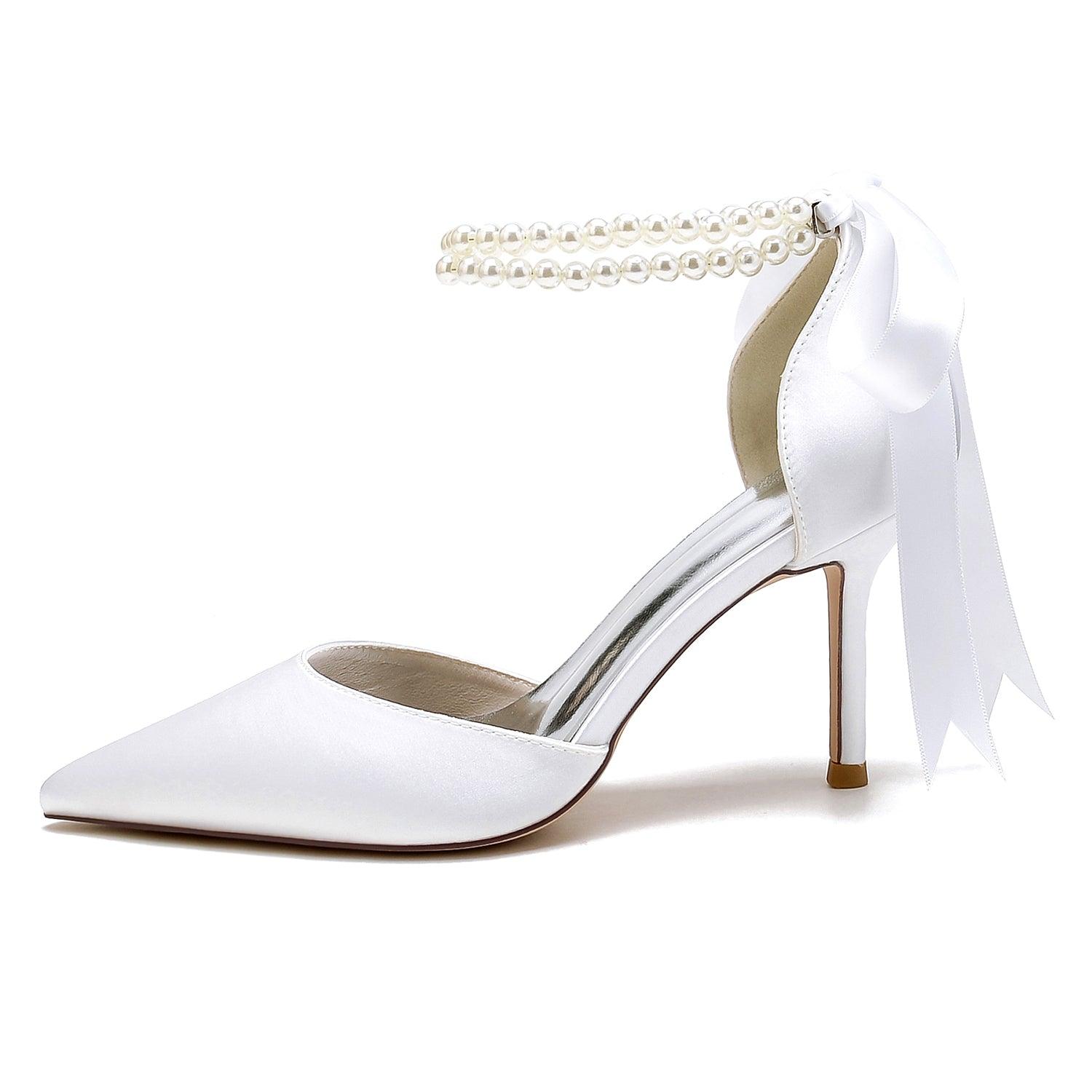 Stiletto Heel 8.5cm Silk-Like Shoes CK0444 - COCOMELODY