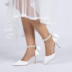 Stiletto Heel 8.5cm Silk-Like Shoes CK0444 - COCOMELODY