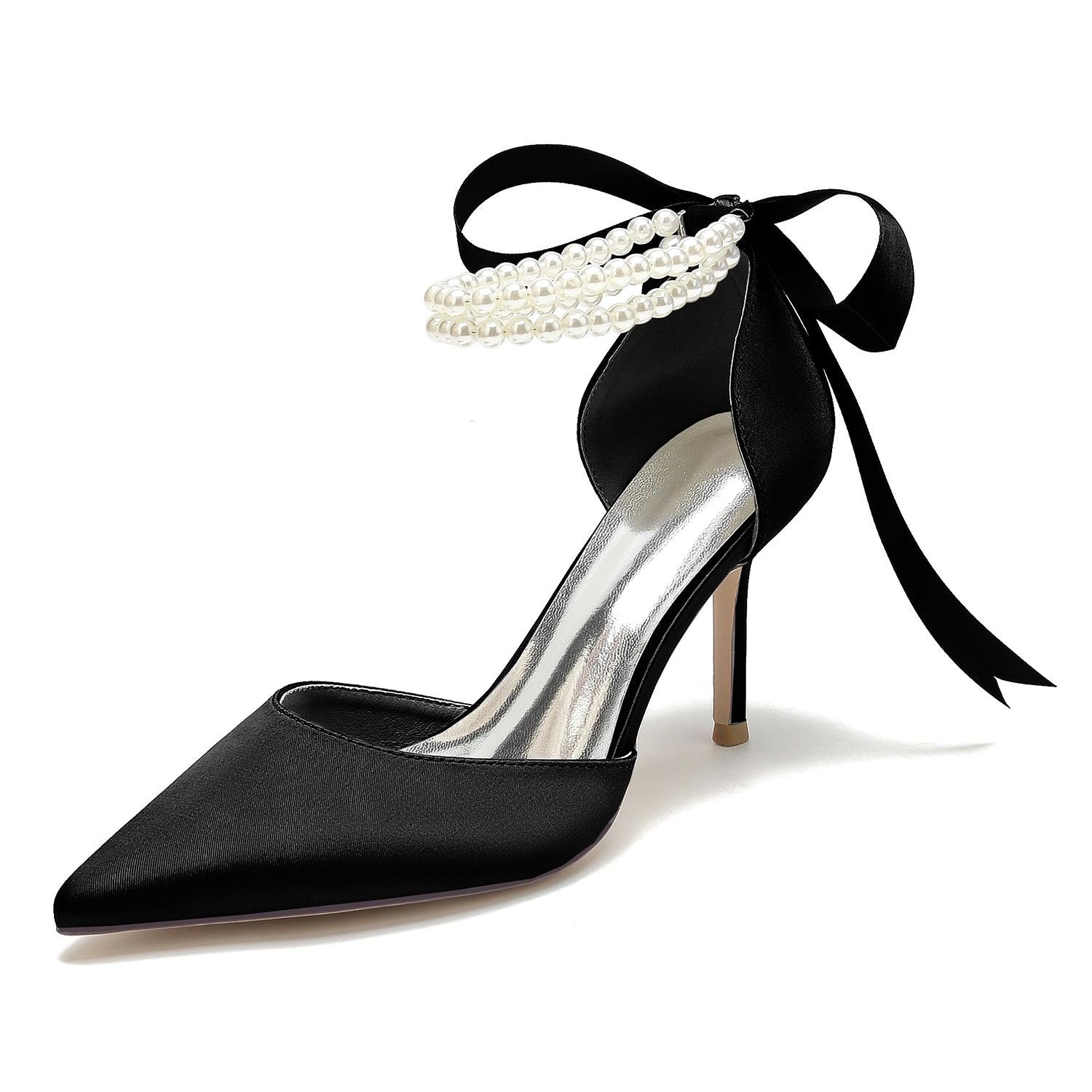Stiletto Heel 8.5cm Silk-Like Shoes CK0444 - COCOMELODY