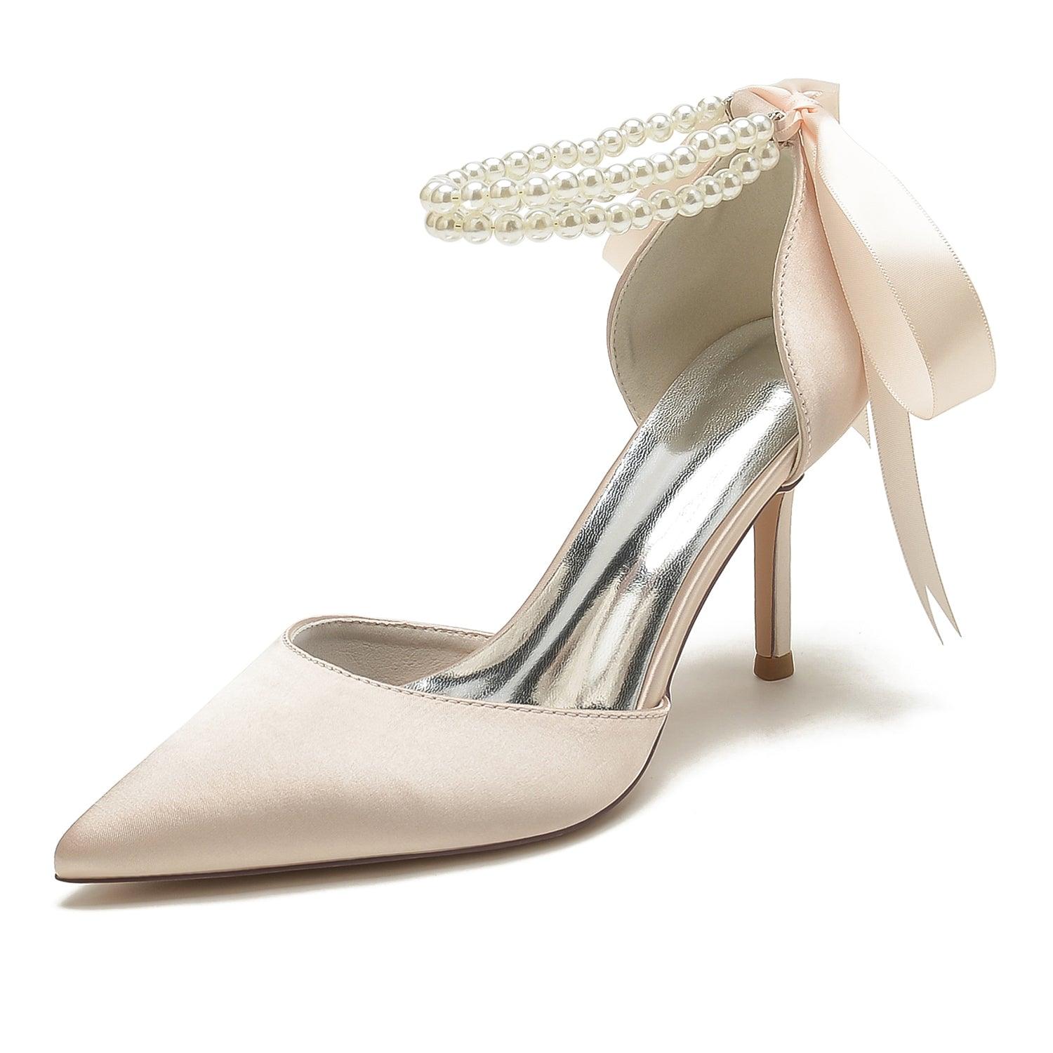 Stiletto Heel 8.5cm Silk-Like Shoes CK0444 - COCOMELODY
