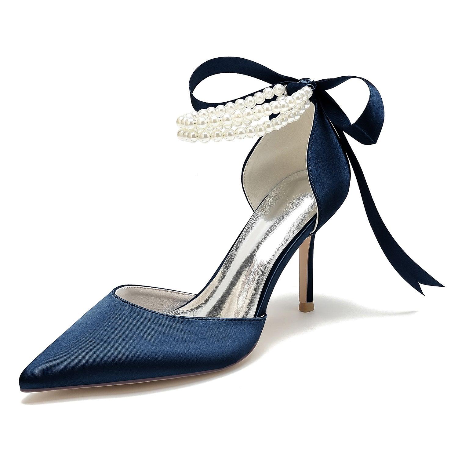 Stiletto Heel 8.5cm Silk-Like Shoes CK0444 - COCOMELODY
