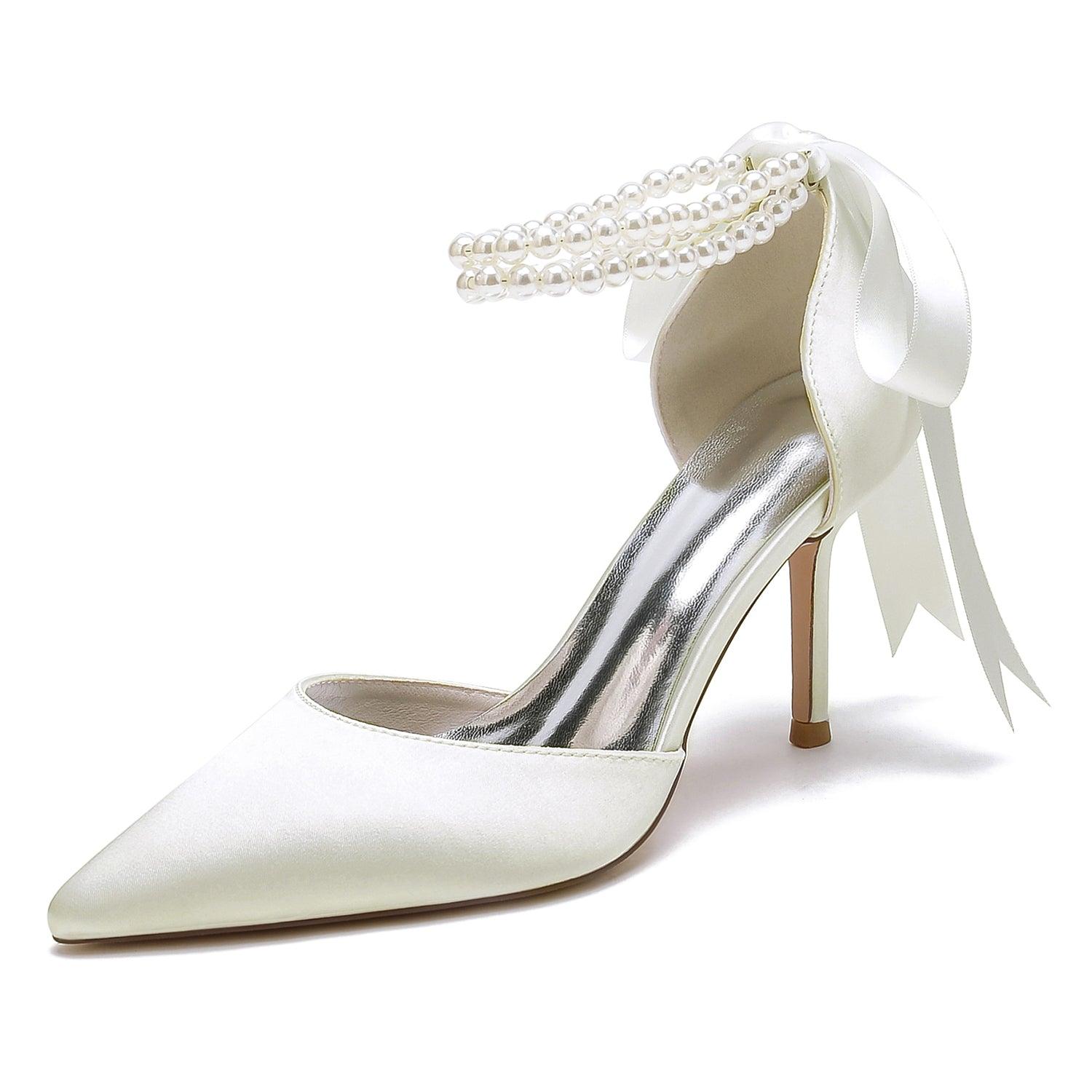 Stiletto Heel 8.5cm Silk-Like Shoes CK0444 - COCOMELODY