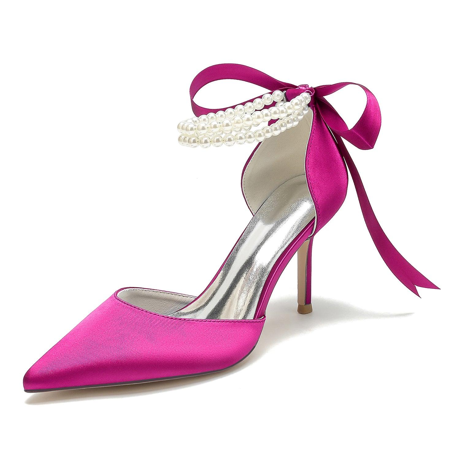 Stiletto Heel 8.5cm Silk-Like Shoes CK0444 - COCOMELODY
