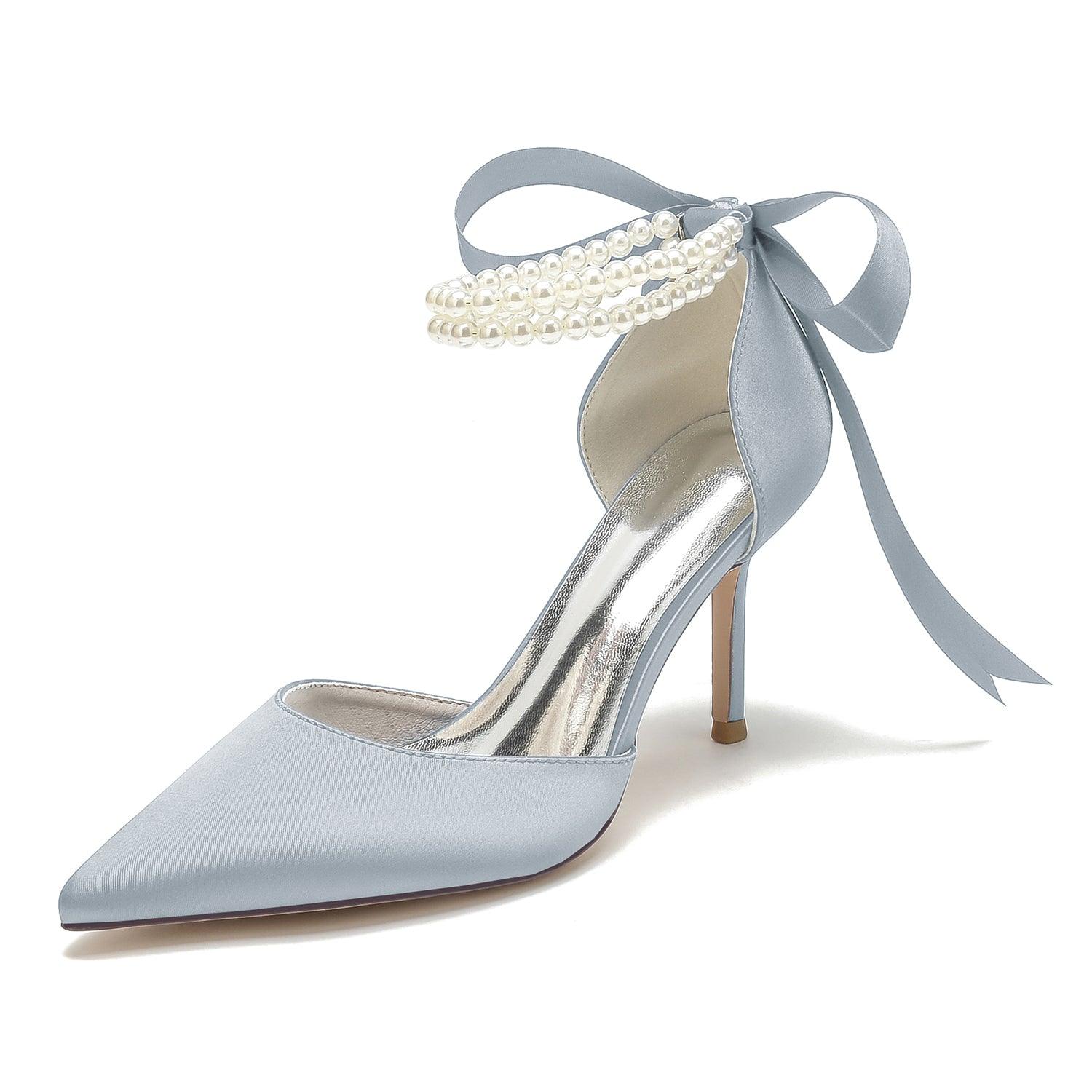 Stiletto Heel 8.5cm Silk-Like Shoes CK0444 - COCOMELODY