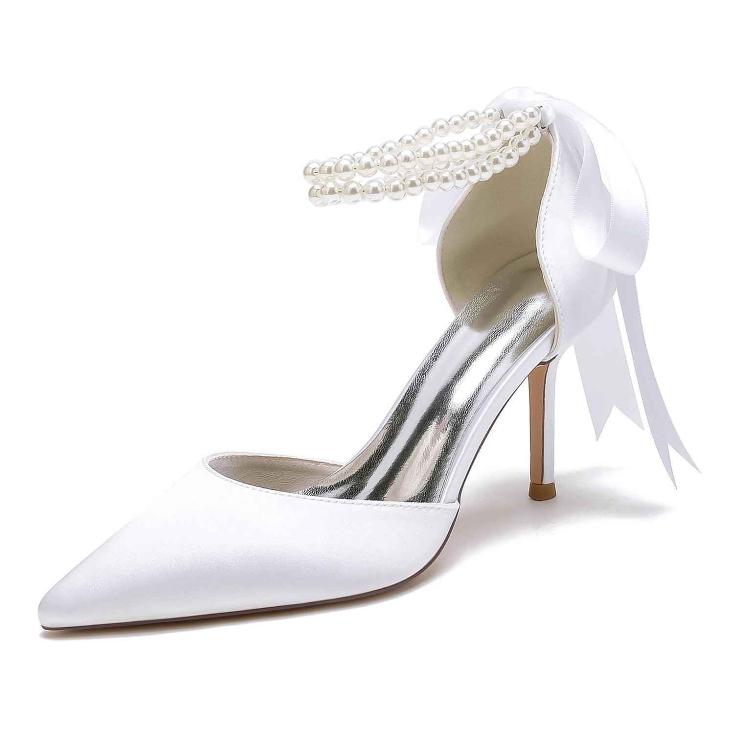 Stiletto Heel 8.5cm Silk-Like Shoes CK0444 - COCOMELODY
