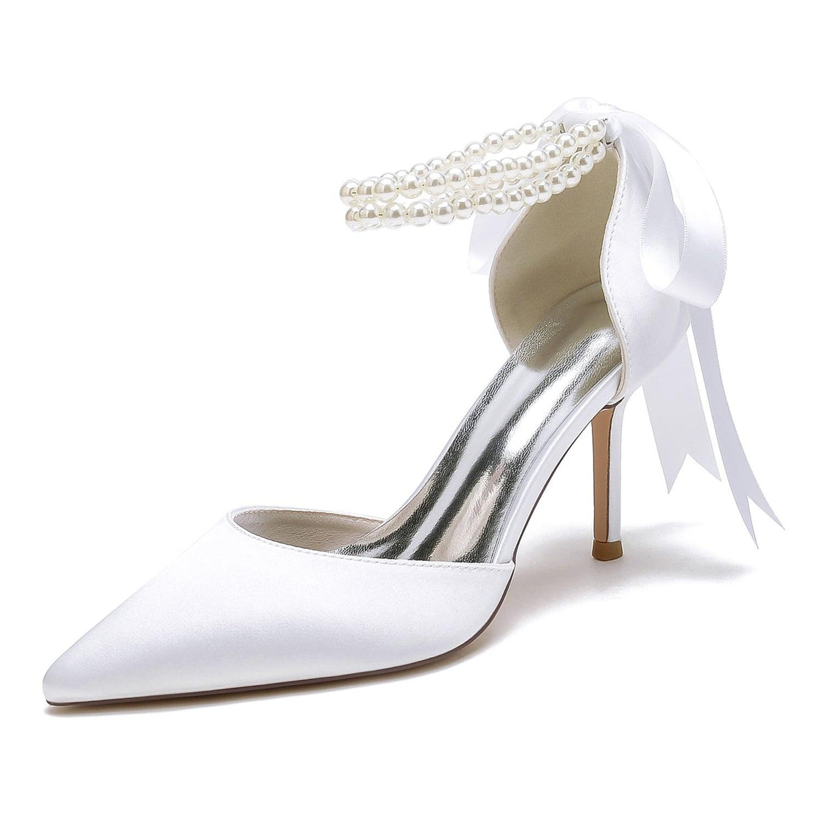 Stiletto Heel 8.5cm Silk-Like Shoes CK0444 - COCOMELODY