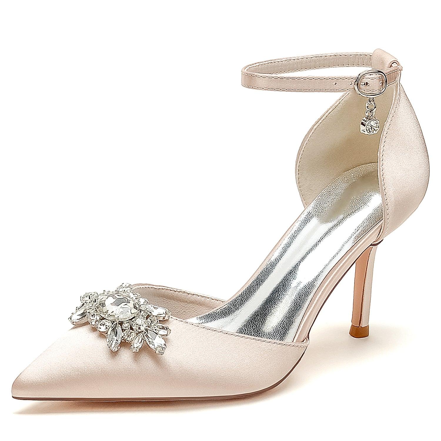 Stiletto Heel 8.5cm Silk-Like Shoes CK0445 - COCOMELODY