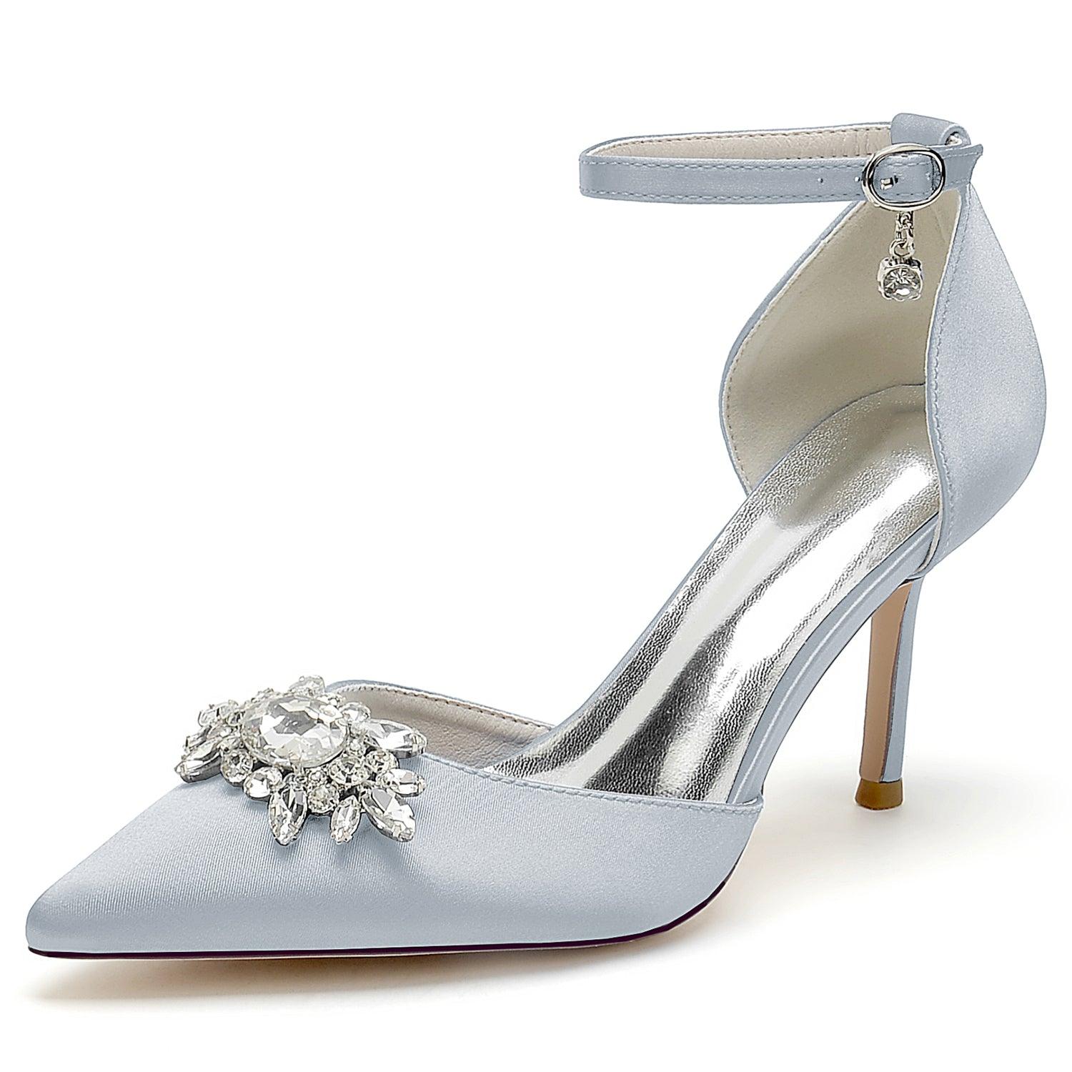 Stiletto Heel 8.5cm Silk-Like Shoes CK0445 - COCOMELODY